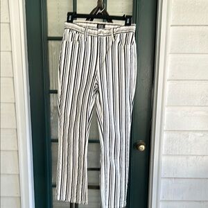 BDG black and white striped youth jeans size 25